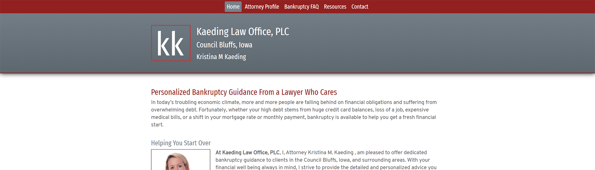 Kaeding Law Office Home Page