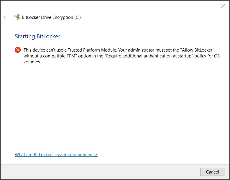 install bitlocker windows 10 home